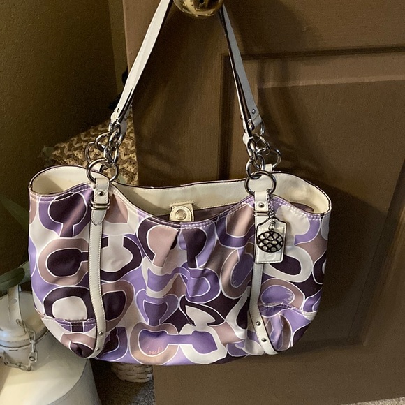 Coach Op Art Signature C Alexandra Tote Vintage EUC - Picture 1 of 5